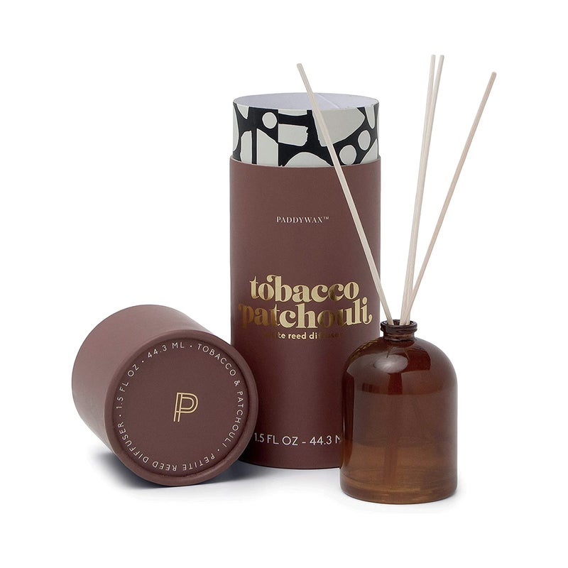 Paddywax Candles Petite Collection, Reed Diffuser for Home Use, Amber - Tobacco Patchouli - Image 1